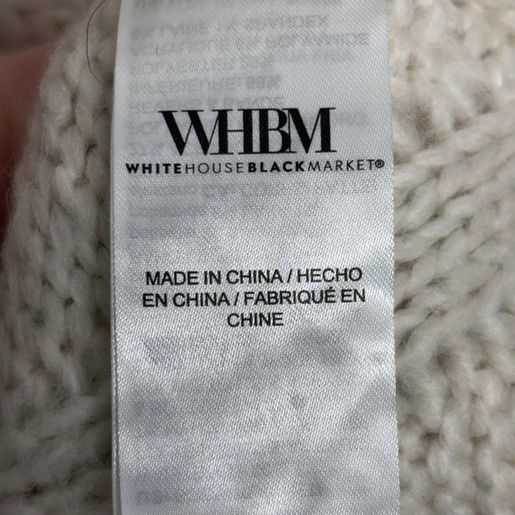 WHBM White House Black Market Cream Belted Cardigan Duster - Picture 5 of 7